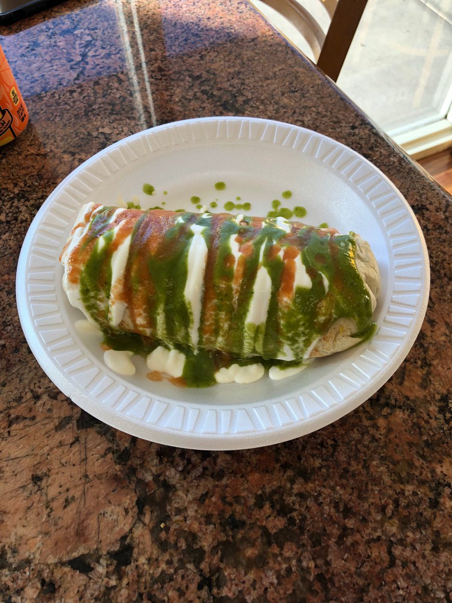 Carne asada Christmas burrito..lol