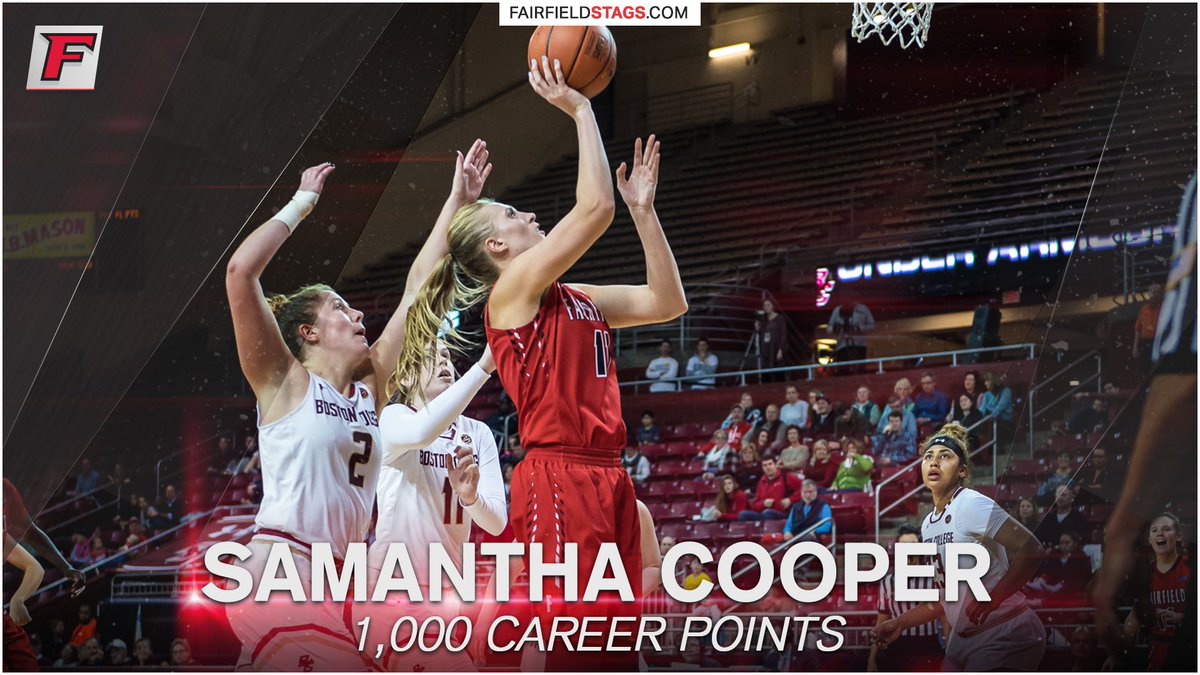 FairfieldStags's tweet photo. COOPER FOR THREE!

The senior joins the @StagsWBball 1,000 Point Club and cuts the deficit to 21-16 to force a Seton Hall timeout with 7:11 to play in the second quarter!

#GoStags #MAACHoops https://t.co/gCVzJ69cvc
