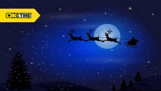 oktire's tweet photo. #DYK to deliver Christmas presents to the children of the world Santa's sleigh has to move at 1046.07 km per second, that's 3,000 times the speed of sound.  We bet he does all of his preventive maintenance services! #MerryChristmasEve https://t.co/YB2ZFqulfY