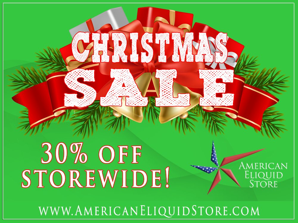 AmericaneLiquid's tweet photo. Today is your last chance to take advantage of our sale! Just enter GIFT17 at checkout to save 30% storewide. Visit us at https://t.co/GT9hksH1rM.
Sale ends Dec 21, 2017.
#Vape #eJuice #BeardVapeCo #CosmicFog #LiquidState #Vaping #eCig #eLiquid https://t.co/yJuVU54lqK