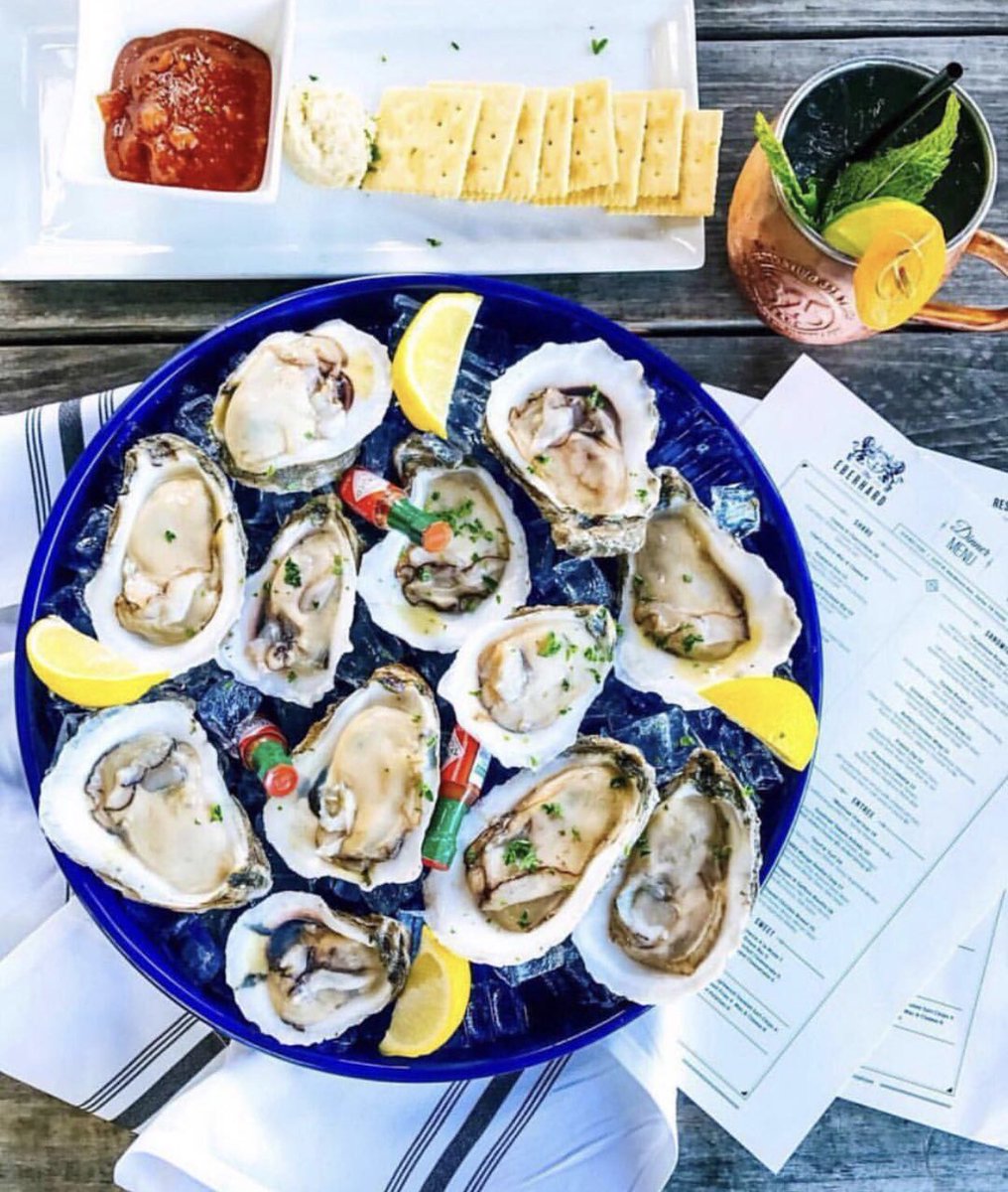 TheEberhard's tweet photo. Aw, shucks! $1 OYSTERS every Thursday at #TheEberhard! 4pm - 10pm. This week’s selection is cold water Blue Points from Long Island! https://t.co/0Nhr9iwmBD