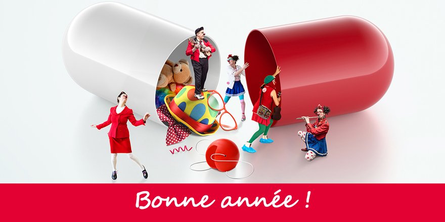 RireMedecin's tweet photo. 🎉Très bonne année 2018 ! 🎉
En 2017, vous nous avez permis d'offrir 80.000 visites de clowns
aux enfants, à leur famille &amp; aux soignants dans 46 services pédiatriques. Merci du fond du ❤. Autant de sourires que nous voulons continuer d'apporter en 2018 https://t.co/1onFSEJwjl
