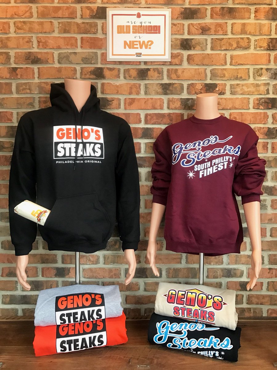 GenosSteaks's tweet photo. Old school or new school? Either way we have a TON of great sales happening at #GenosGear this Saturday! Join us for exclusive deals and get any last minute #HolidayShopping done during our #SuperSaturday sale from 12-6pm, right across the street from #GenosSteaks in #SouthPhilly https://t.co/jVG5Me0DB7