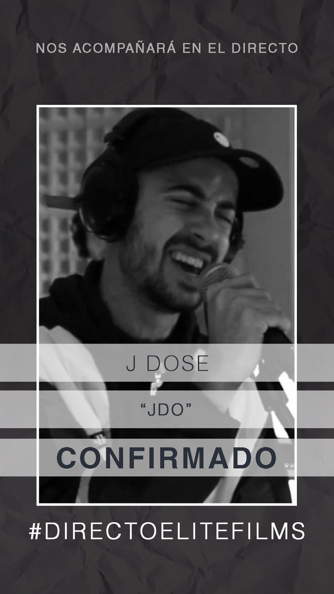 elitefilmsvlc's tweet photo. ¡PRIMERA CONFIRMACIÓN! #Jdose de @LC2L_ estará en nuestro directo del 04/01/18 Id preparando preguntas! #DIRECTOELITEFILMS https://t.co/Gz4gRxFpSn