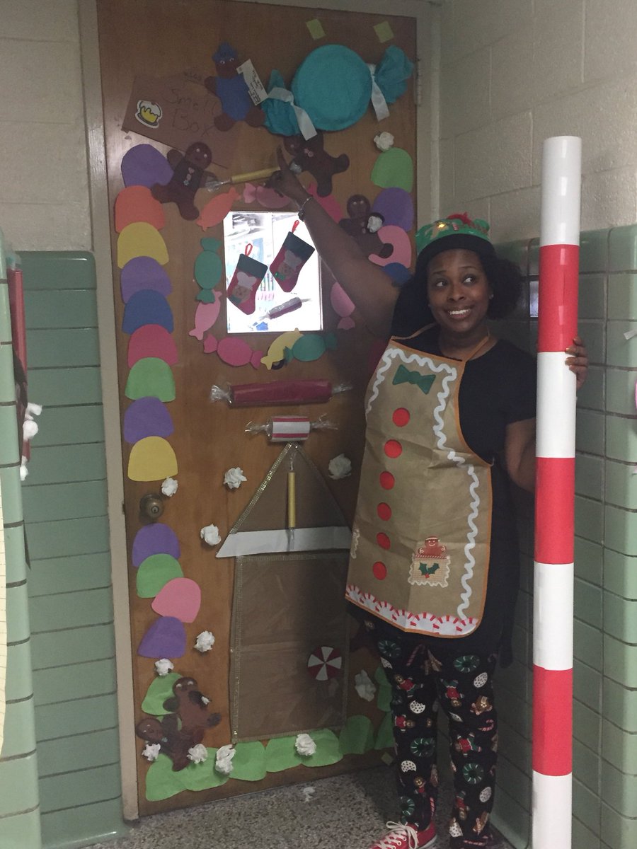 PBYoungKnights's tweet photo. This holiday season, our faculty members participated in a door decorating contest that included them dressing to match the door! #HappyHolidays #FunatPBY https://t.co/794B6cb3Px