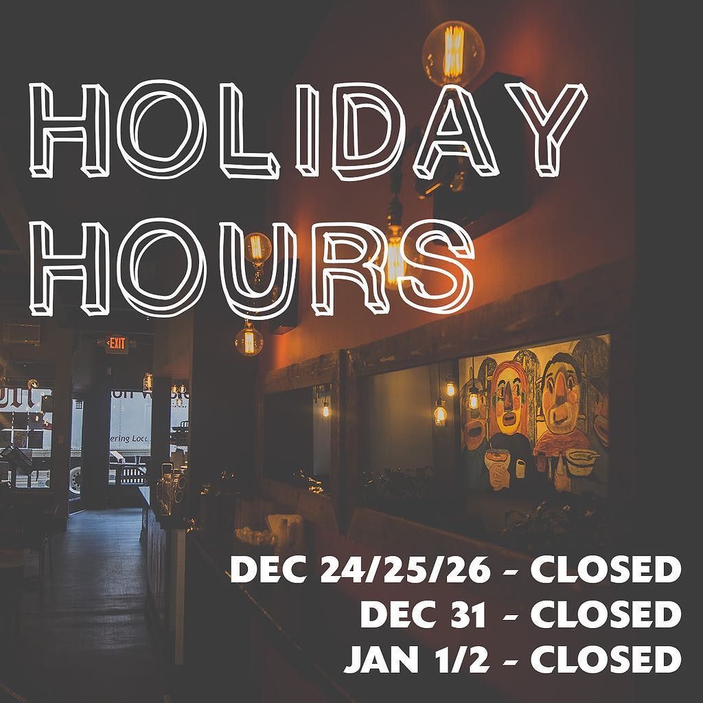 UPDATE: To all our friends and family, here are our updated Holiday Hours! Wishing everyone a restful holiday season✌️ ift.tt/2CTy1Kg