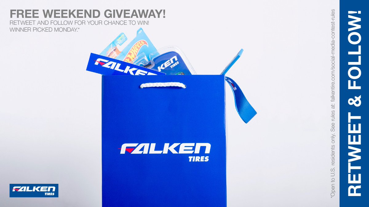 FalkenTire's tweet photo. Day 2 Falken #Free #swagbag weekend #giveaway #contest. RT &amp; follow to enter to #win #swag and #prizes! Rules: https://t.co/hZgWAdAaQW https://t.co/rK6fh1Emnt