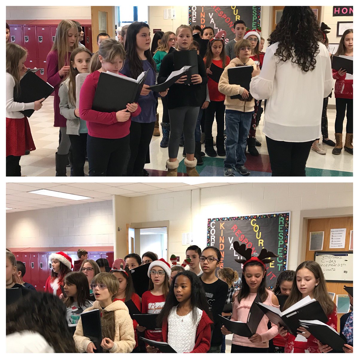 RosenthalELA's tweet photo. Memorial chorus came to Strong to carol, what a nice way to spend part of the afternoon. #StrongMS https://t.co/MzN2Qf7SIc