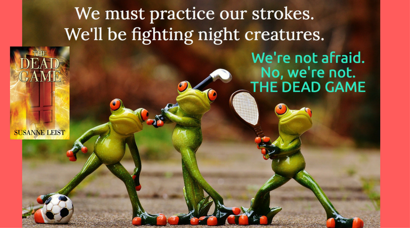 SusanneLeist's tweet photo. We must practice.
We'll be fighting demons.
♦THE DEAD GAME♦
@SusanneLeist
https://t.co/A2kdBxfS9i
https://t.co/HhqGPqiSrJ
#bookready #WritingLife #adventuregames https://t.co/XgaF68LNmV