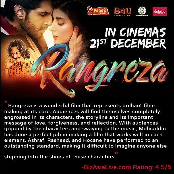 rangrezathefilm's tweet photo. BizAsiaLive rating: 4.5/5
Rangreza hits the cinemas globally!
Book your tickets at:
https://t.co/J2fveSkSvq
#Rangreza #Rangrezathefilm #RangrezaMoments #takellpr #VisionArtFilms #MHFilms #MalkaniFilms #B4UMotionPictures #B4UFilms #IMGC #Aryfilms #Ar… https://t.co/wU1zh1bBrF https://t.co/l4eMbu43xK