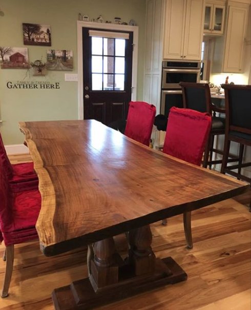 FloydRustic's tweet photo. This Walnut farm table went out yesterday and we're in #rustic love. Available at https://t.co/Gwtlbj8llK before the end of the week. #floydrustic #farmtable #table #furniture #rustic #walnut #wedeliver #shopsmall https://t.co/zgmQ5zTLnj