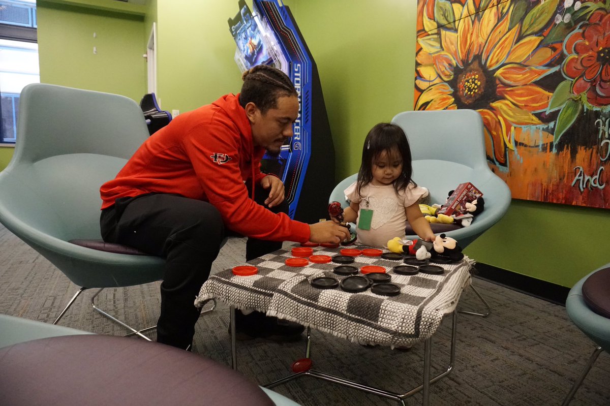 AztecFB's tweet photo. Thrilled to be at @CookChildrens today visiting some special fans with @ArmyWP_Football! https://t.co/vt5EiblMAr