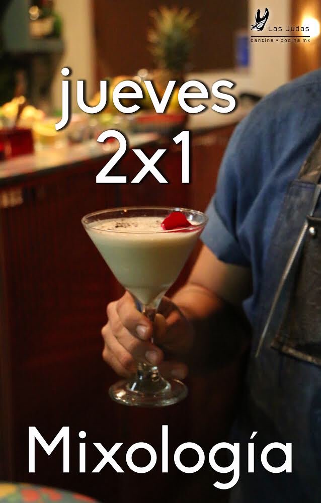 LasJudas's tweet photo. Se acerca el fin de semana y en #LasJudas comenzamos con las promos. 
Hoy:
-Cerveza (victoria y corona) $22 pesos, hasta las 11 pm.
-3x2 copeo barra nacional
-2X1 Mixología
*Aplica en consumo individual. Marcas participantes https://t.co/90tuYswS1U