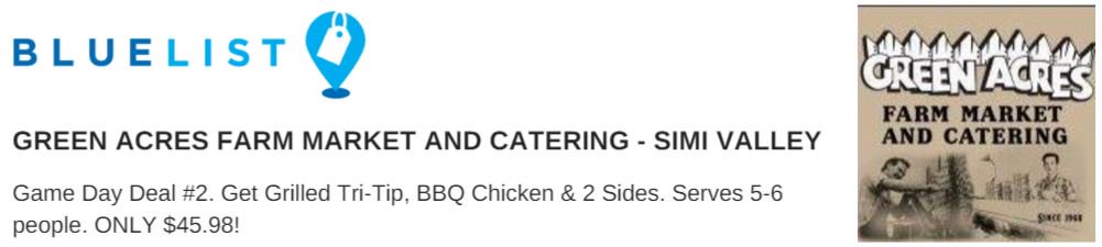 GetBlueList's tweet photo. Game Day Deal #2 ONLY $45.98 from @simigreenacres in Simi Valley. #GetBlueList #Dinner #BBQ https://t.co/4n1qiNK8k9