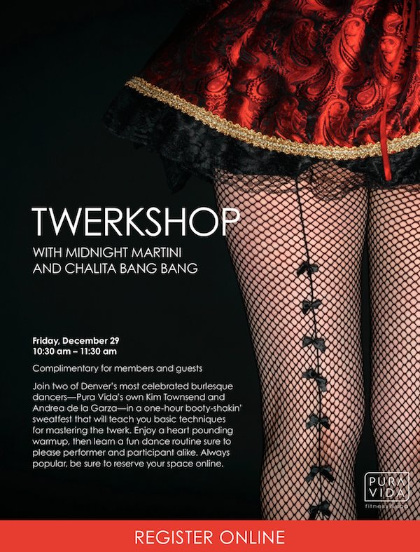 #Twerk with us on Friday, December 29 in our TwerkShop that will teach you basic techniques for mastering the twerk. Only at #PuraVidaClub!