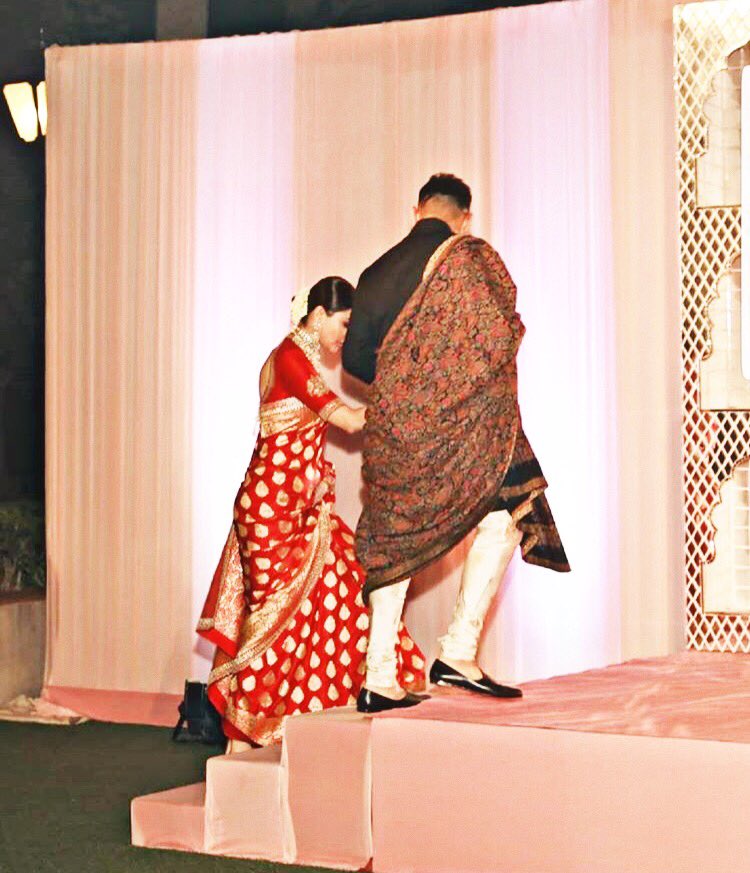  @AnushkaSharma &  @imVkohli at their Wedding Reception in Delhi   #VirushkaReception  #Virushka  #VirushkaWedding