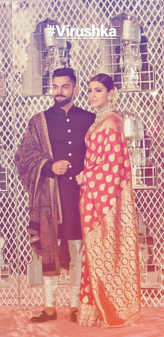  @AnushkaSharma &  @imVkohli at their Wedding Reception in Delhi   #VirushkaReception  #Virushka  #VirushkaWedding