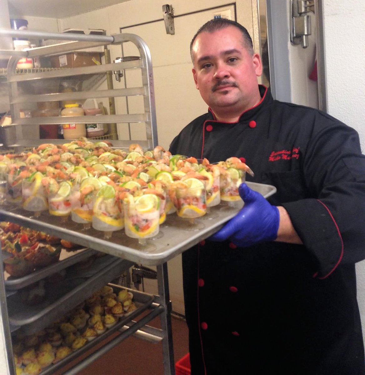 JulieOceanRidge's tweet photo. Friends and family lunch buffet preparations underway @OceanRidgeAlf  Looks great, smells amazing! #Frontierculture https://t.co/9MJFT7QG7q