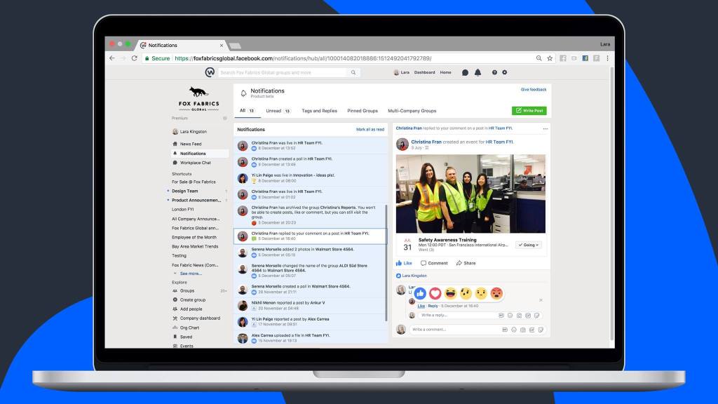 briffly's tweet photo. Workplace is rolling out a new notifications hub, making it easier to act on notifications. https://t.co/QDuthN0YAc https://t.co/KUp5m63IS3