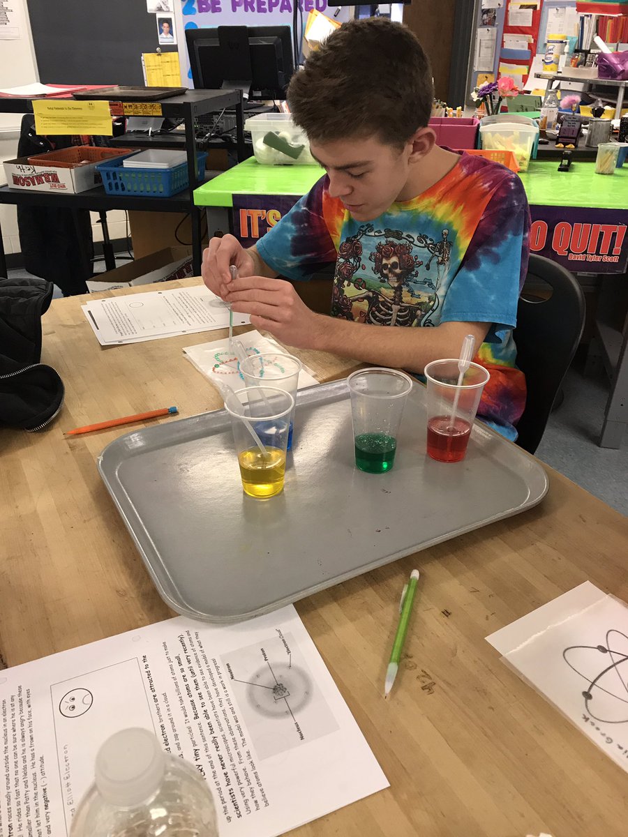 ScienceKeith's tweet photo. Learning about the atom!  #atomicart  #atomsarenotbohring https://t.co/eOUo1W1TEK