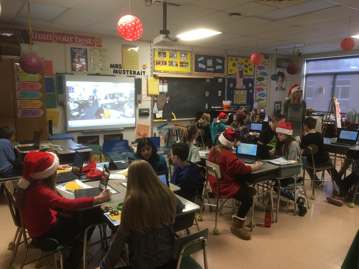 eggertelem's tweet photo. Mrs Musterait’s class participates in a Skype based geography activity with a class from Michigan.  Mrs Holler, our Technology Coach, supports the class when they engage in these types of activities.  These types of experiences are valuable for our students on so many levels. https://t.co/cEI1DjGFq4