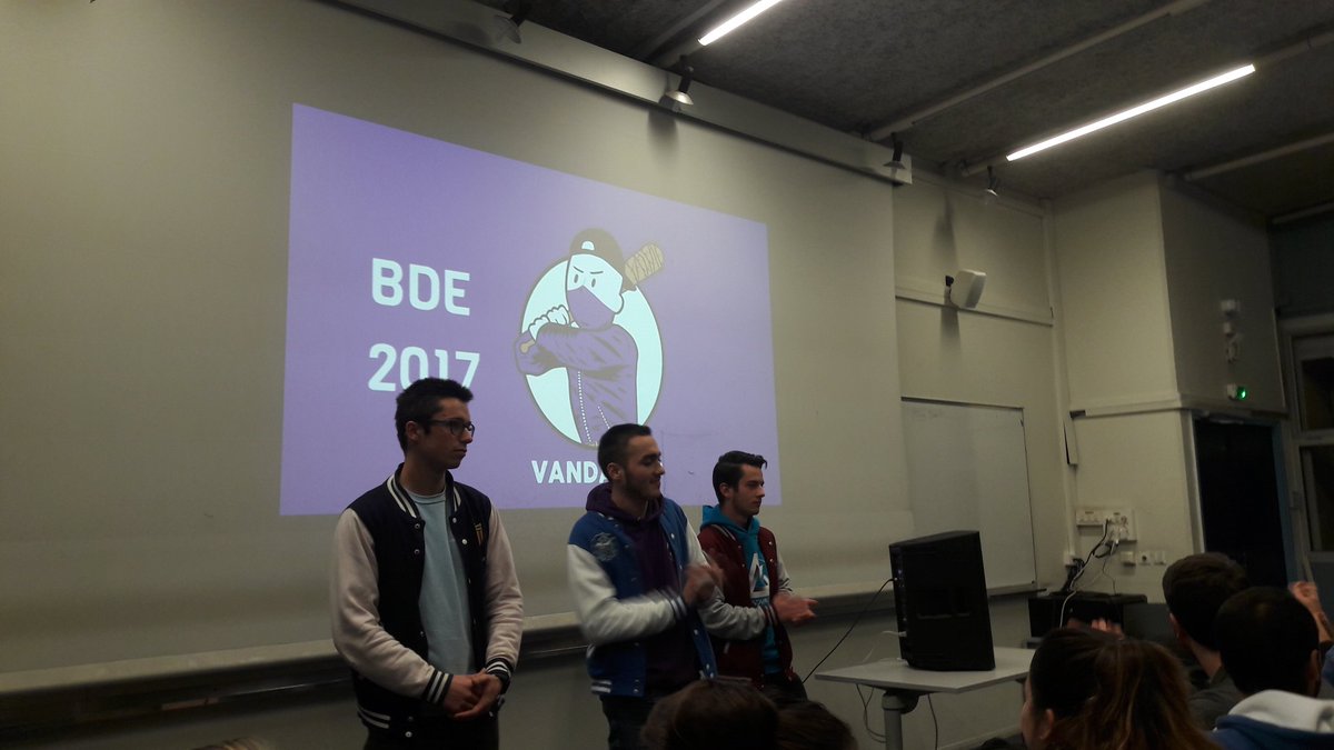 Félicitations aux trois présidents BDX ! La <a href="/vandalistecm/">vandalistecm</a> remporte les élections BDE ! Félicitations à la Pyrolist et la Grizzlist ❤