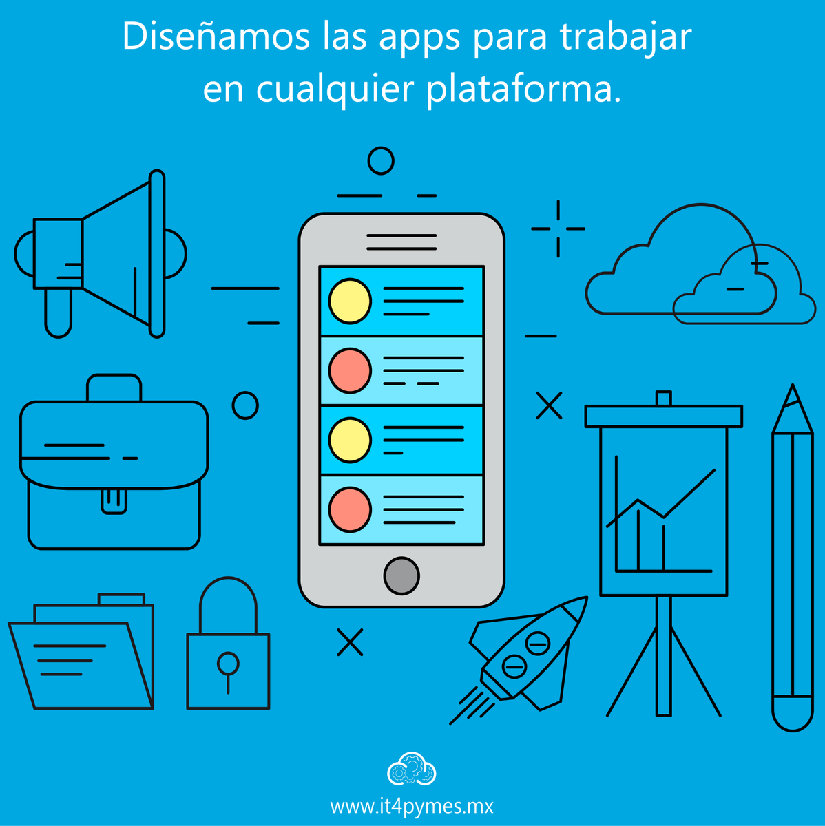 it4pymes's tweet photo. ¿Quieres que tu Pyme llegue a millones de manos? Con #4Apps puedes lograrlo. https://t.co/QwqEwE6chf https://t.co/FYrUvZmZ9L