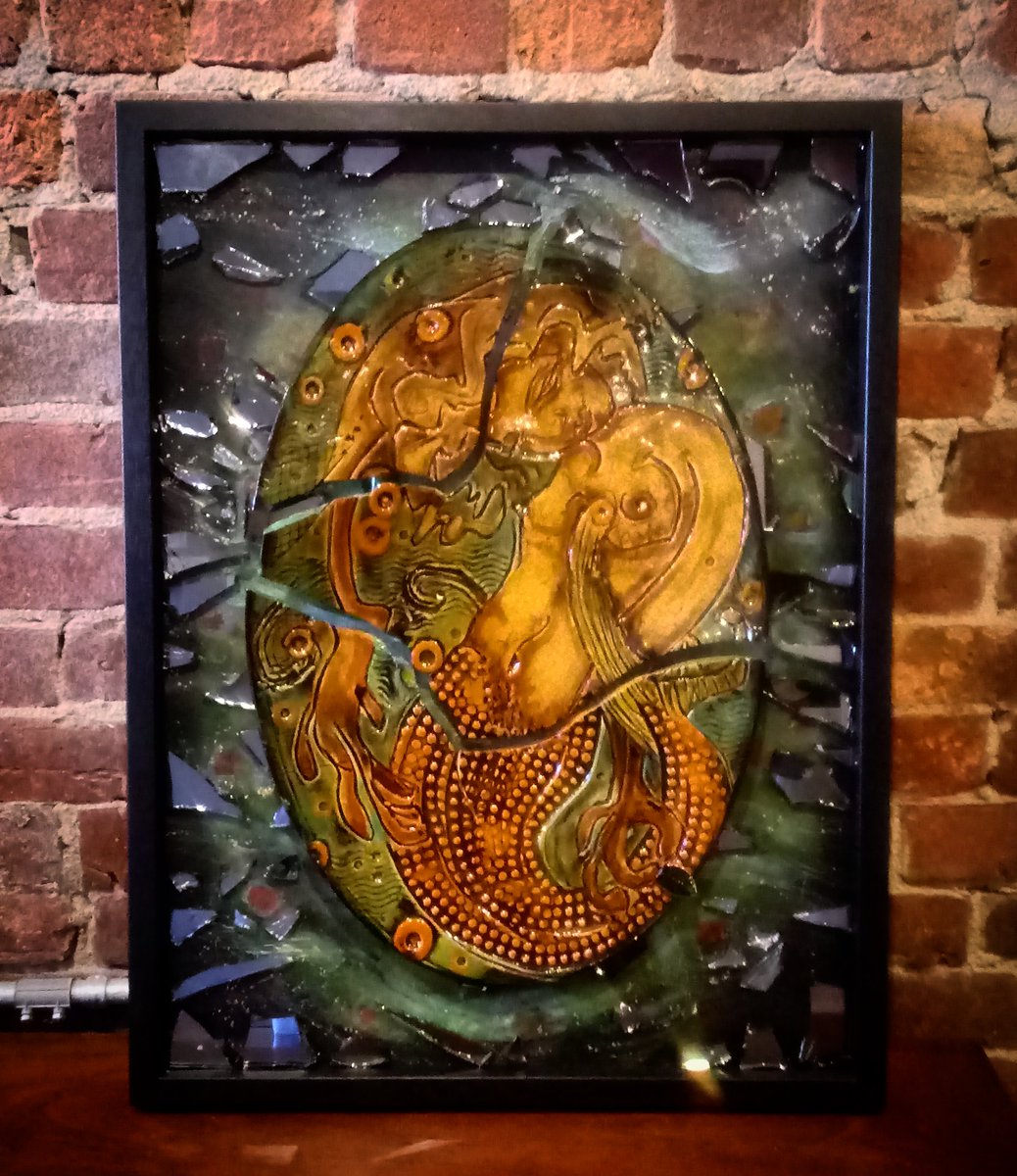 Scarlet7Gallery's tweet photo. Allan Gallagher's "The Swim". Mixed Media. $250. Only a few more days till the end of the show, we're open till 6 today! #scarletsevengallery #s7supportworkingartists #shoptroyny #shopsmall #fineart https://t.co/4fVPumTRQ3