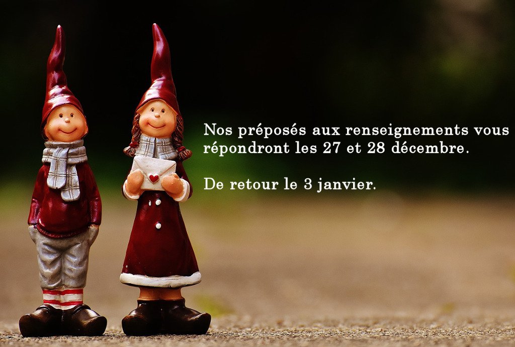 ServicesQuebec's tweet image. À l’approche de la période des Fêtes, prenez note des dates auxquelles nos préposés aux renseignements vous répondront. Joyeuses Fêtes!