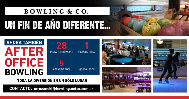 🥂🎆 Reservá tu lugar para festejar fin de año en #BowlingNorcenter 🎆🥂 Consultanos a mrozanski@bowlingandco.com.ar