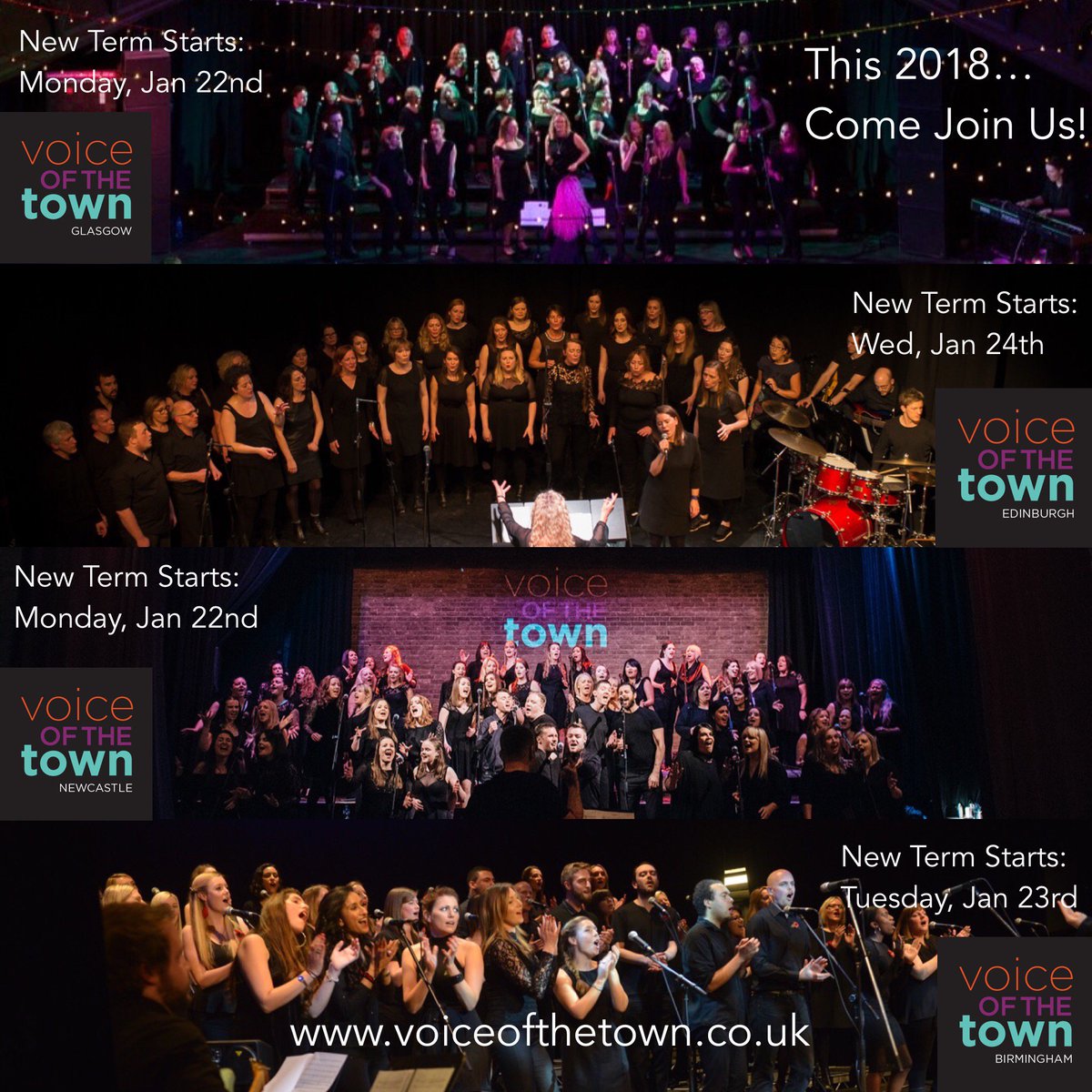 It's almost Christmas &amp; WE CAN'T WAIT! But, we're also SERIOUSLY excited for next term too!! So if you fancy joining one of our funky choirs in 2018, get in touch &amp; SIGN UP here: voiceofthetown.co.uk/sign-up/ #VOTT #Birmingham #Edinburgh #Glasgow #Newcastle #Singing #Choir #NewYear2018