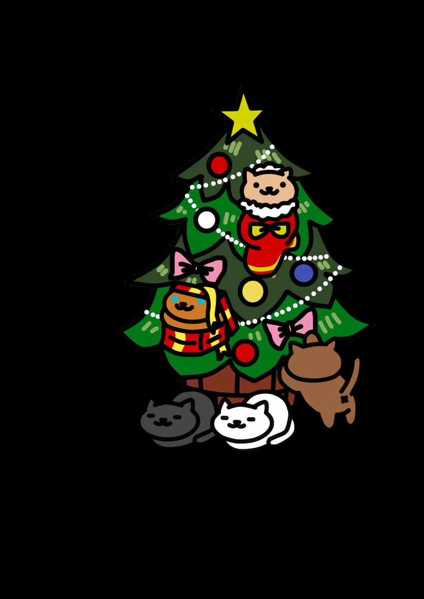 ちきちゃん على تويتر いろんなパターンのクリスマスツリーを描いてみました 一応 透明pngです 公式ねこも妄想新ねこ オリジナルねこ もいます ねこあつめ Nekoatsume ねこあつメイト Nekoatsumate