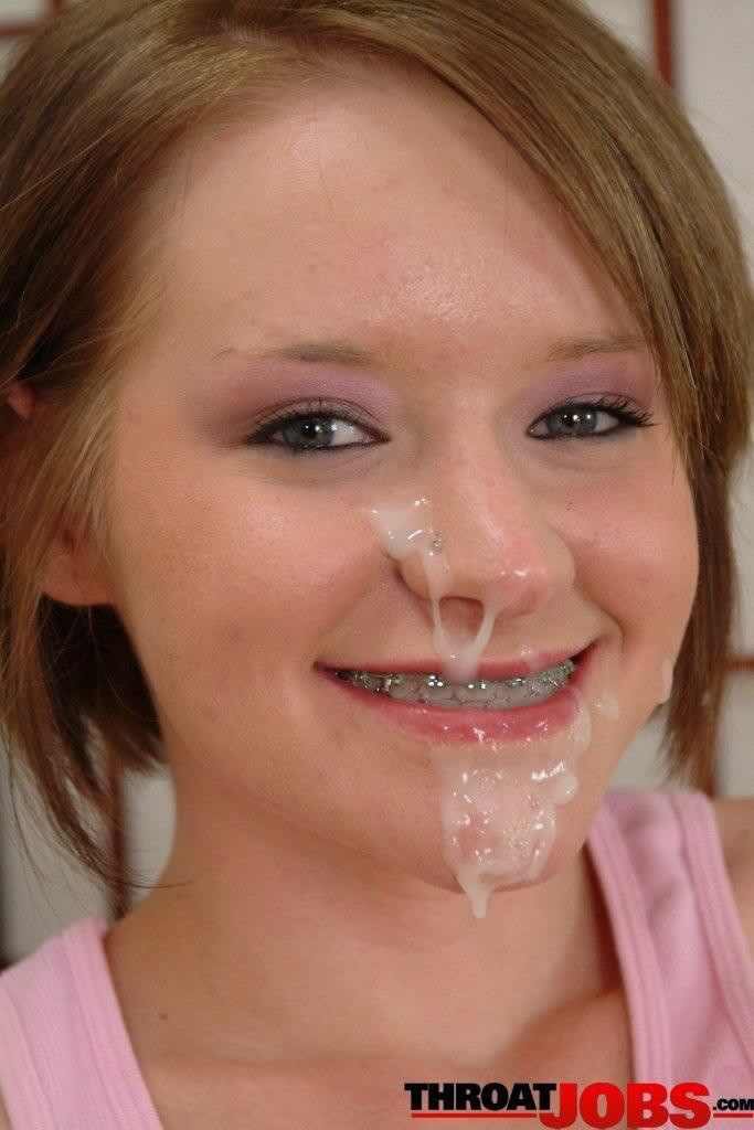 Cum on braces