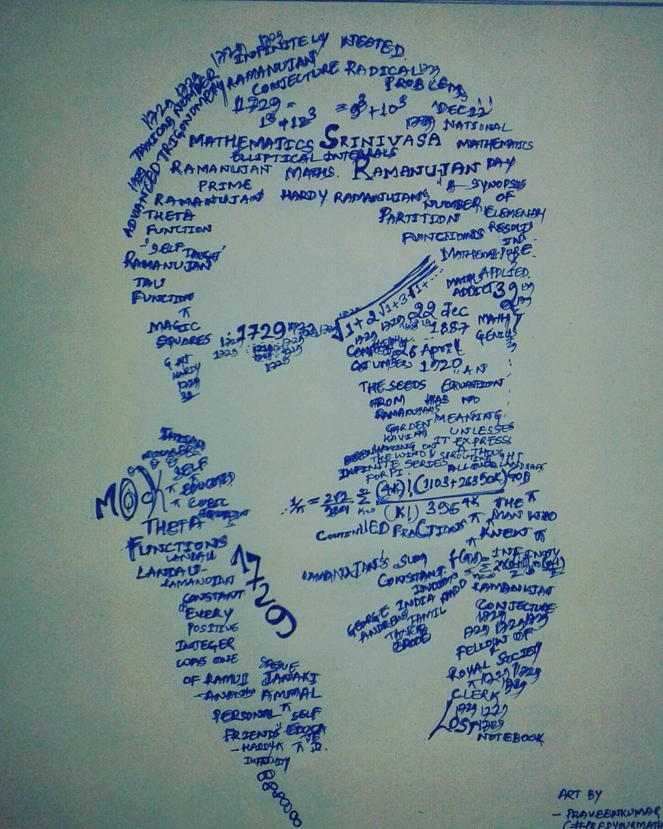 praveenkalikeri's tweet image. On this day 22nd Dec #NationalMathematicsDay, remembering India&apos;s greatest Mathematician Shri Srinivasa Ramanujan for his exceptional contribution to the world of Mathematics. 
#Mathematician #SrinivasRamanujan #NationalMathematicsDay #mathaddicts#nationalmathematicsday