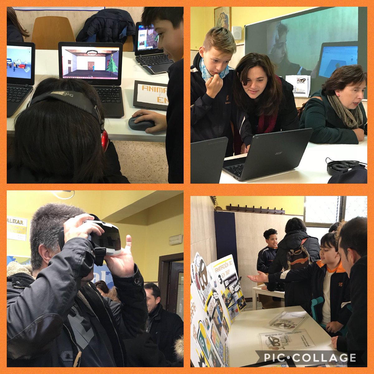 Marta_Ef's tweet image. Presentación a las familias de los #workshops2017 En #VRworkshop mostramos la #rutavirtual creada con #fotografías360° , los #diseños3D y las historias interactivas de animación. #RealidadVirtual #AprendizajeyServicio #learningbydoing