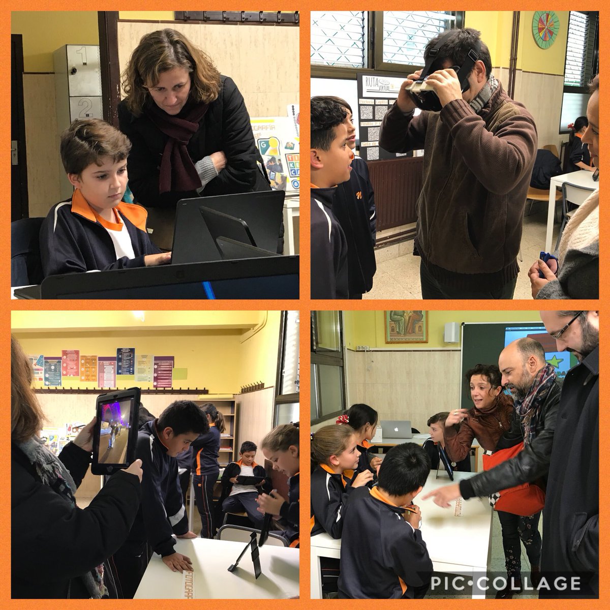 Marta_Ef's tweet image. Presentación a las familias de los #workshops2017 En #VRworkshop mostramos la #rutavirtual creada con #fotografías360° , los #diseños3D y las historias interactivas de animación. #RealidadVirtual #AprendizajeyServicio #learningbydoing