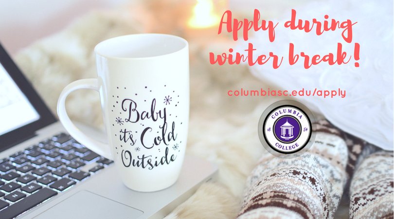 Looking for something to do during winter break? Check out our free application! Find it at columbiasc.edu/apply #CCofSC