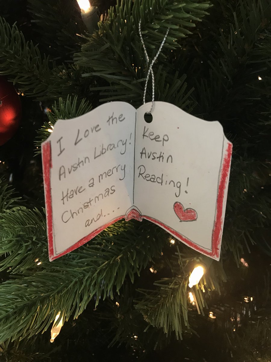 BobbieM's tweet image. A little stop by @AustinPublicLib to see the #Christmas tree #keepaustinreading