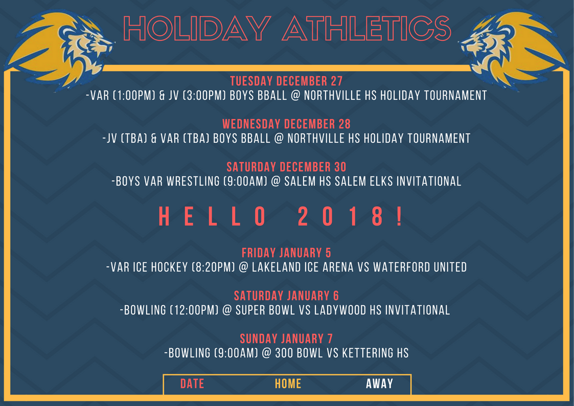 slhslions's tweet photo. Looking for something to do over the next two weeks? Come support our winter teams as they compete during the holiday break! https://t.co/PGtABBSUli