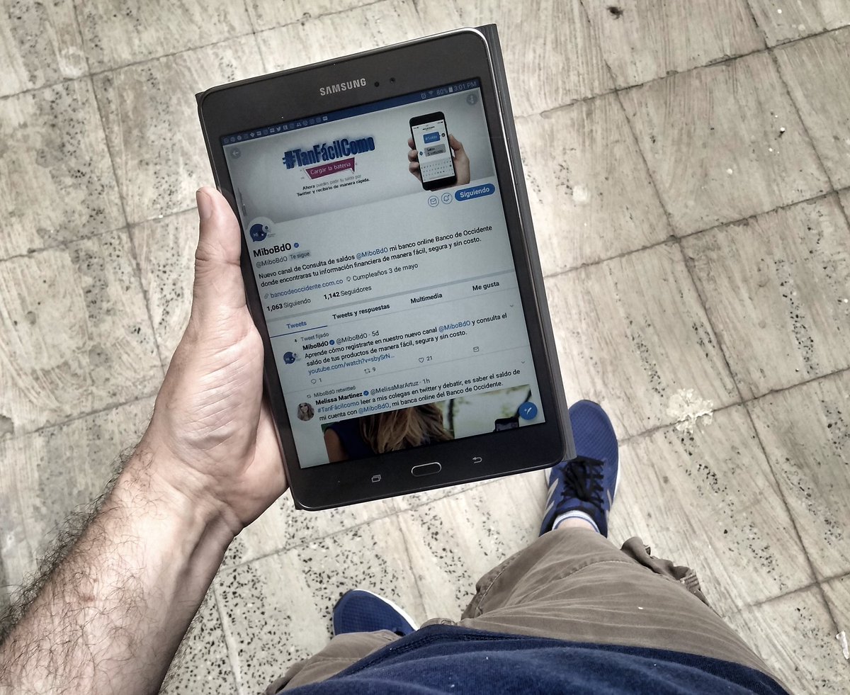 diegocambiaso's tweet photo. #TanFácilComo caminar y hacer las cosas de todos los días, como usar mi banco donde sea y cuando sea, saber mi saldo. Eso es innovar, @MiBodO de Banco de Occidente, parte de mi mundo 2.0 https://t.co/zXpedWtoSw