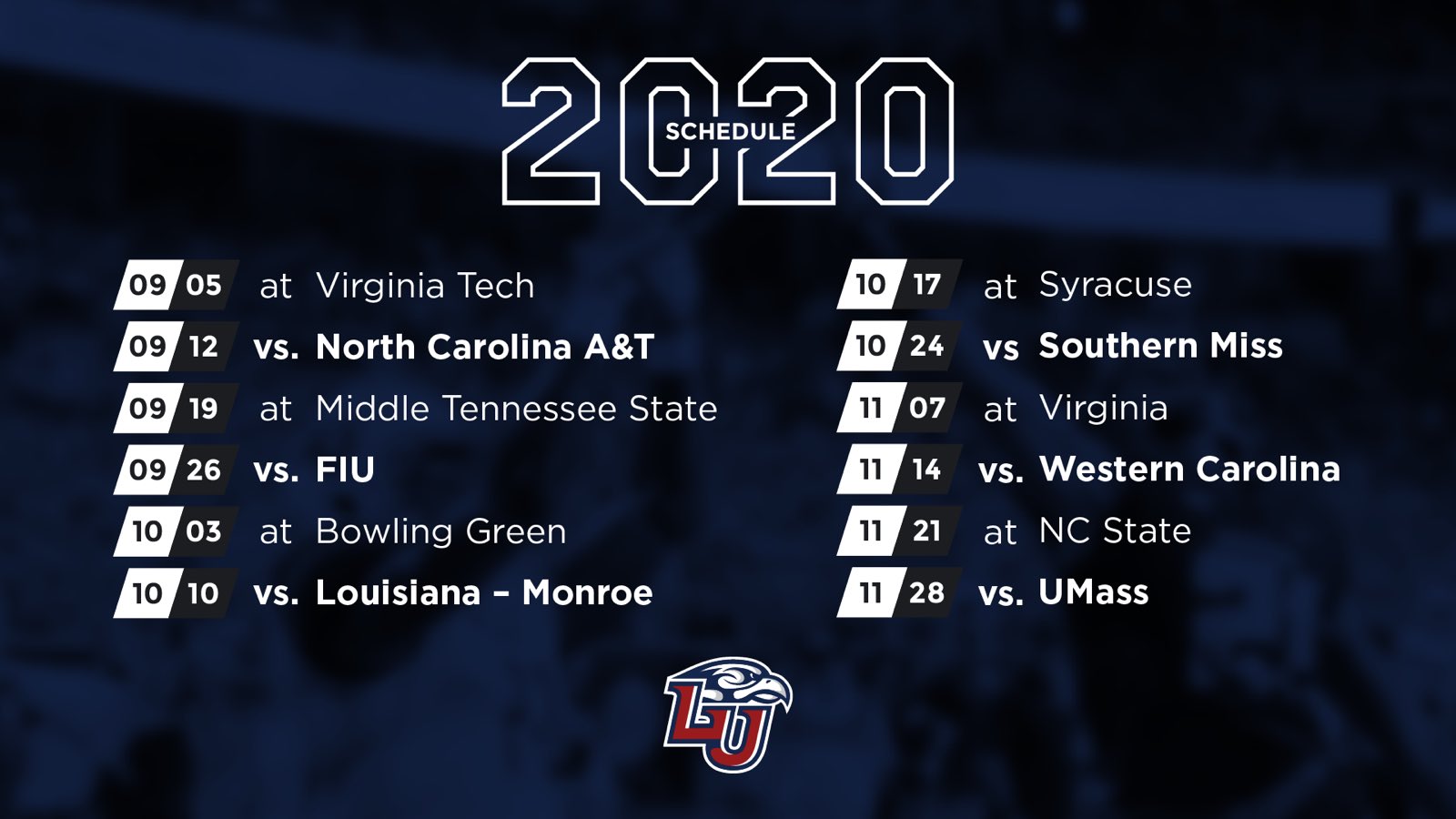 Liberty Football Schedule 2022 Liberty Football On Twitter: "2020 & 2021 Football Schedules Announced:  Story⤵️ Https://T.co/7Wzjdx21T7 Https://T.co/Weoqejovqb" / Twitter