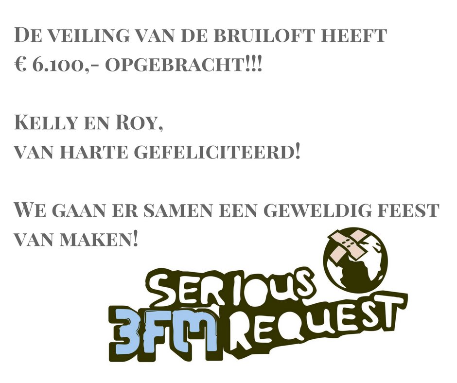 Daar gaan we dan! Kennismaken, afspraken inplannen, draaiboek maken, go go go!!! We maken er zaterdag een onvergetelijke dag van! En weet je wat het mooie is? Kelly en Roy schenken alles wat ze die dag van hun gasten krijgen, direct aan <a href="/SeriousRequest/">3FM Serious Request</a>. Ik mag ze nu al.