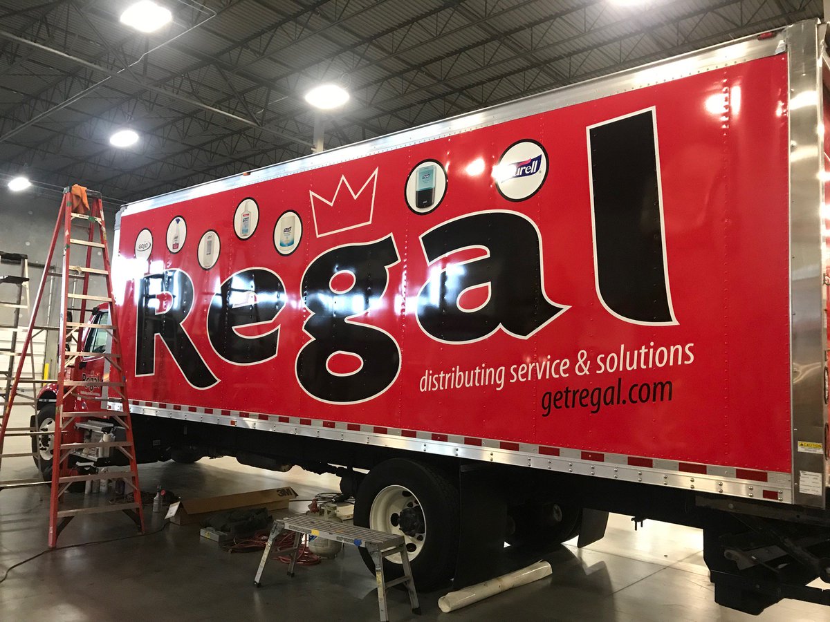 GetRegal's tweet photo. Our trucks are getting a facelift! #GetRegal #Gojoindustries https://t.co/3v7OoiX5Nd