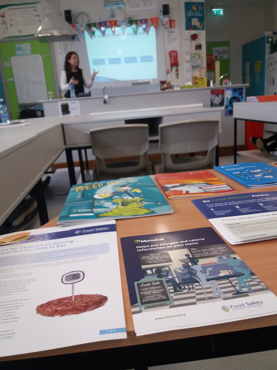 ciaramariedolan's tweet photo. Great to have Alison Cummins, Environmental Health Officer from the @HSELive in to talk to Leaving Cert Home Economics students today #hygienematters #foodhygiene #HACCP #avoidcrosscontamination #handwashingis🔑 #allergens #HomeEconomics #thankyouAlison  @FSAIinfo https://t.co/qi1g6l0OhJ