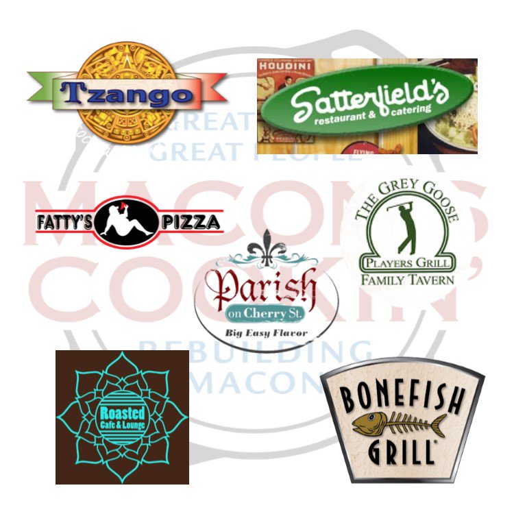 Just a few of the restaurants to be featured at #MaconsCookin!