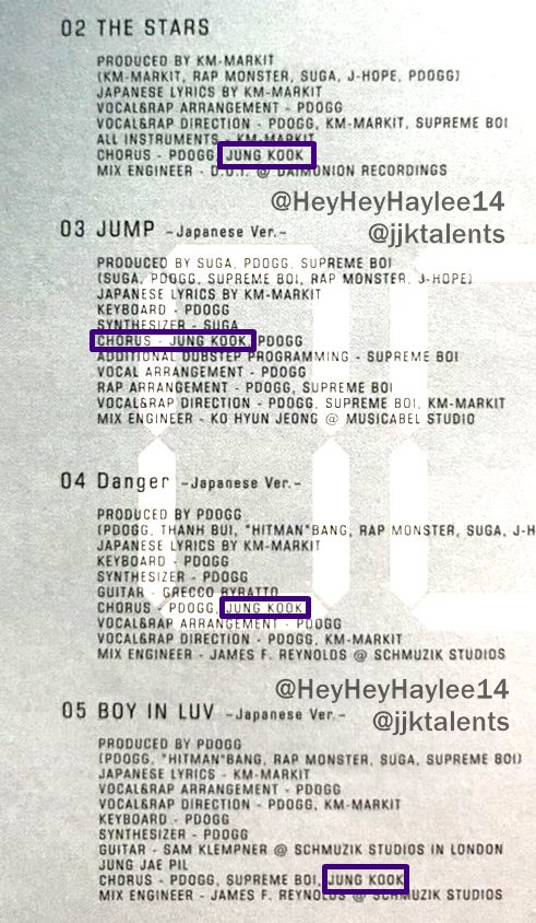 Jungkook's creditsWake Up (BTS 1st Japanese studio album)-Credits for original Japanese songs-Chorus:The StarsI Like it pt.2 Wake Up #Jungkook  #정국