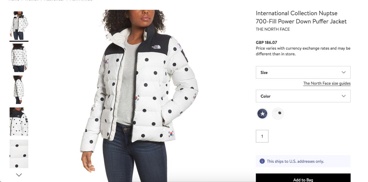 north face polka dot jacket korea