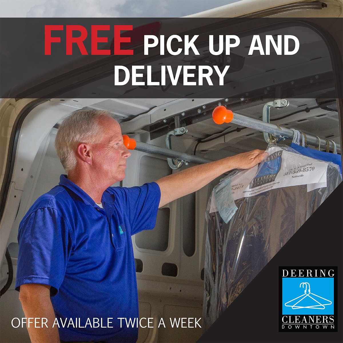 DeeringCleaners's tweet photo. No need to be home or at the office. With no order too small or large, it's available twice a week and free to use when you need to clean.https://t.co/jIfn4PotSp https://t.co/CSbreingTb