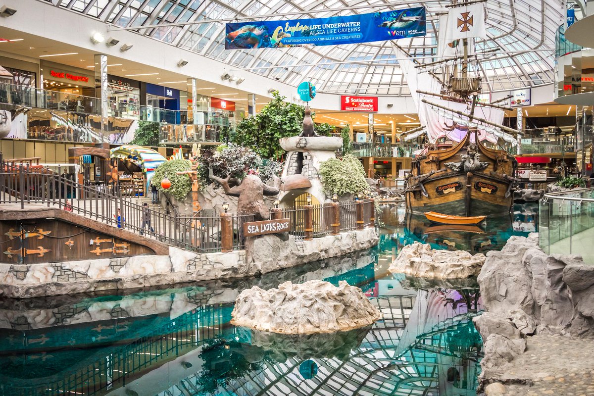 West Edmonton Mall What A Beautiful View Of Deep Sea Adventure Lake Here In Wem As You Stroll Around Watch A Sea Lion Show Or Climb Aboard The Santa Maria