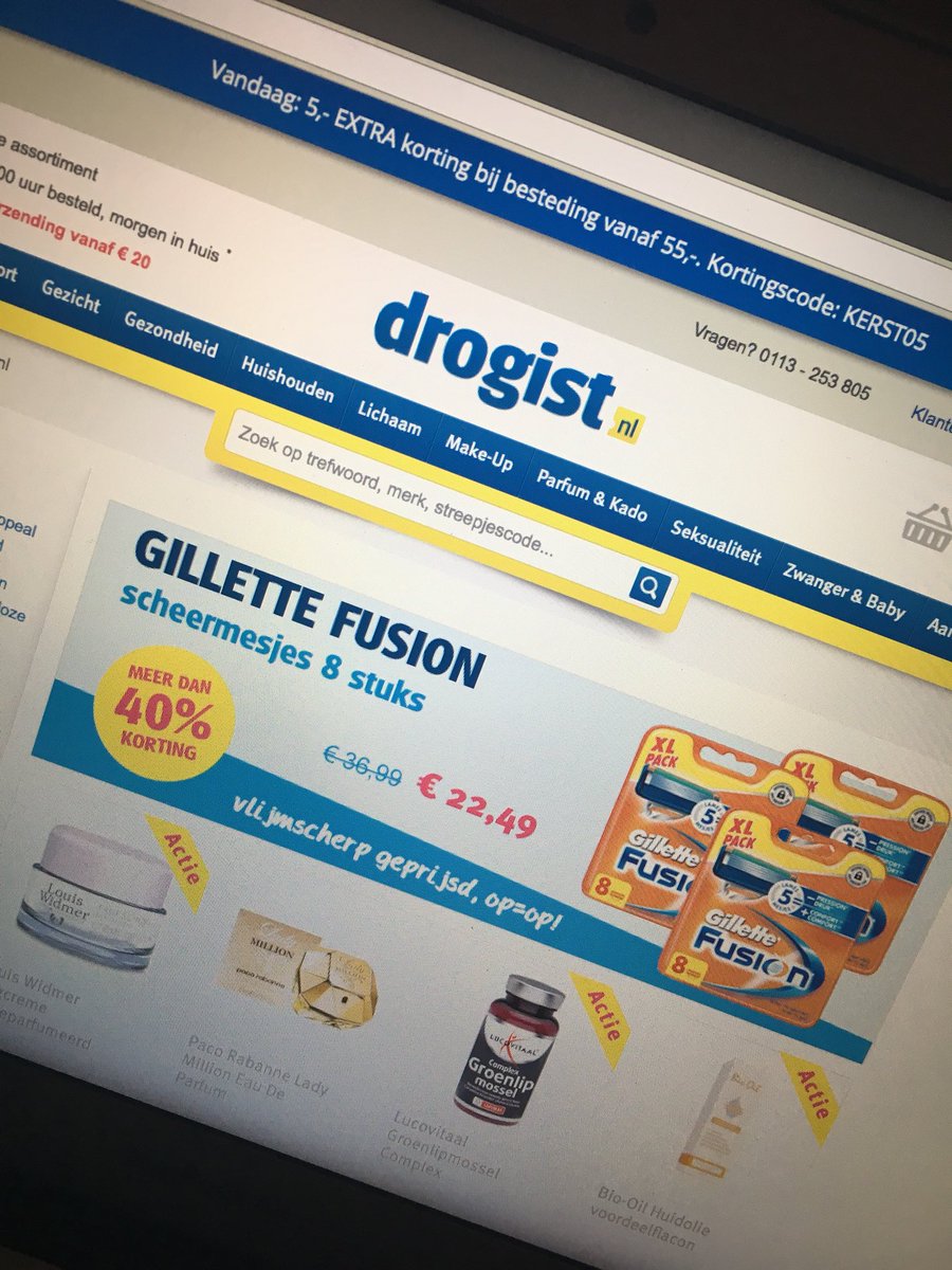 Kerststress? Niet nodig: voor vrijdag 17.00 besteld en op voorraad = voor Kerst in huis! Gebruik code KERST05 voor 5,- EXTRA korting bij besteding van 55,- drogist.nl